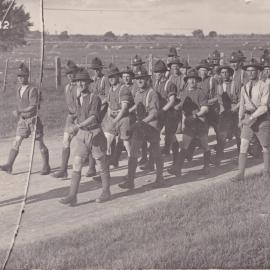 Soldiers Marching Over the Rimutakas; ca. 1915-1918