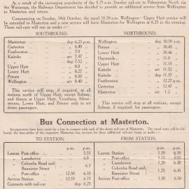 Sunday Rail-car Services Flyer; 1936