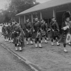 Upper Hutt Pipe Band; Parade; ca. 1948 