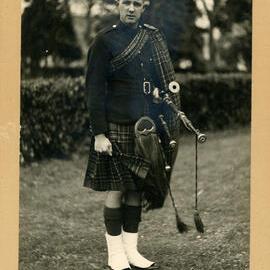Upper Hutt Pipe Band; Peter Josland; ca. 1945