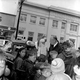 Hazelwoods Father Christmas 1968; arrival.