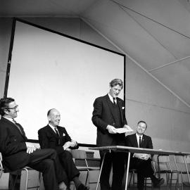 St John Ambulance Brigade; Mayor George Thomas second from left.