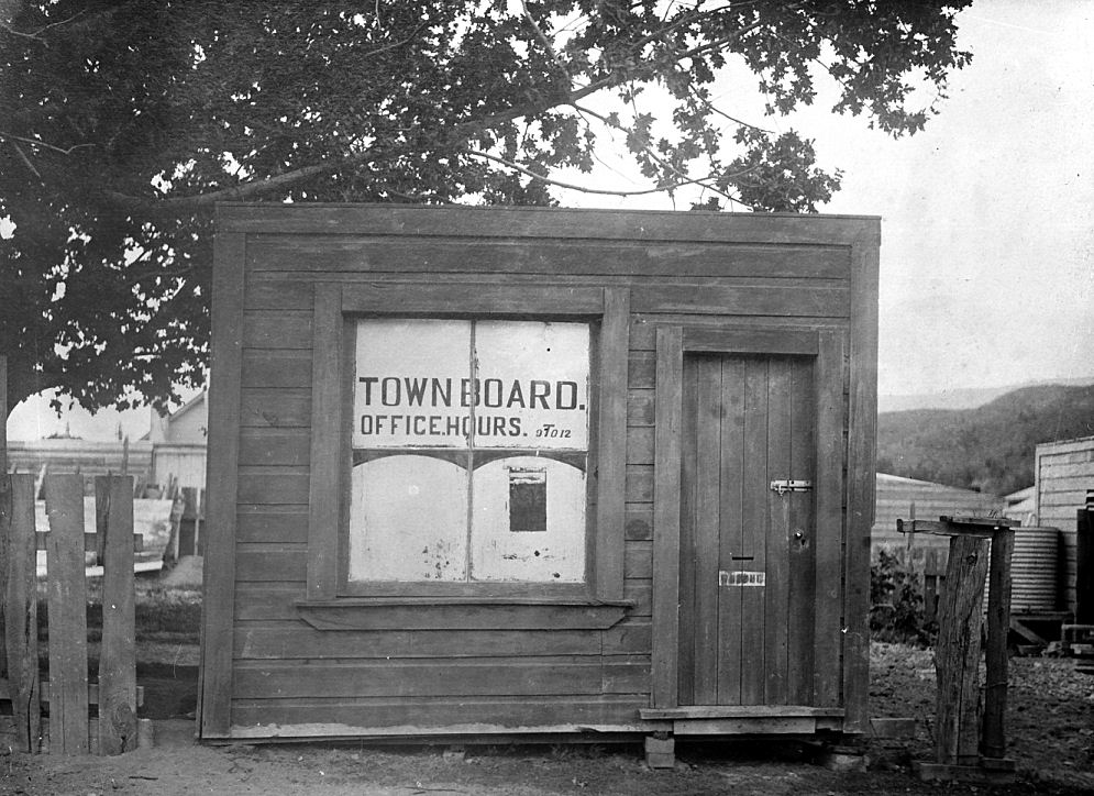 Upper Hutt Town Board office; corner of Main and Russell streets
