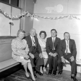 Carol Ross 21st. [P1-7255-9645] Carol central; father 'Jimmy' at her right