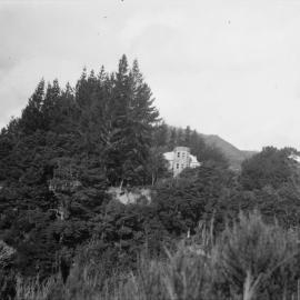 Bonnie Glen; 'McCurdy's Castle' viewed from across Te Awa Kairangi / Hutt River.