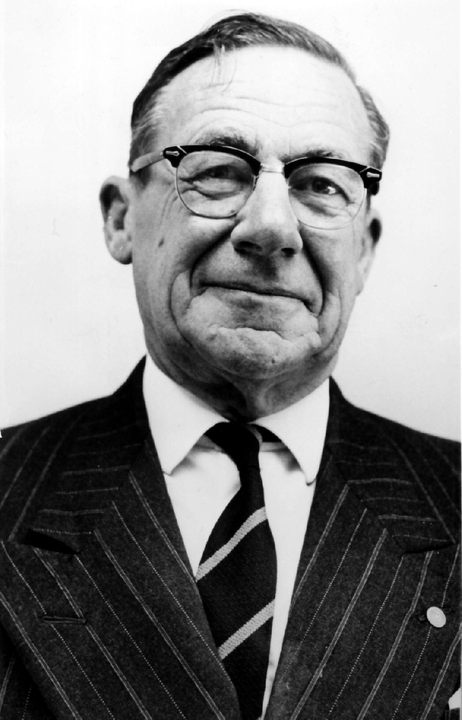 Dressed for retirement as managing director, 1965.