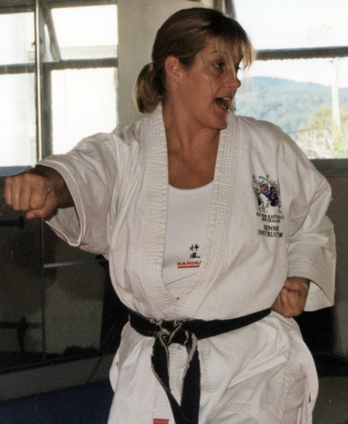 Pictured in her Fergusson Drive studio, 1994.