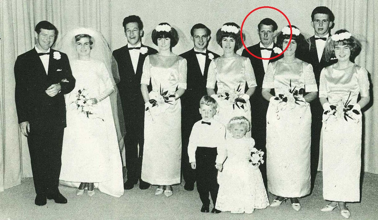 This photograph featured in issue 140 of the Gisbourne Photo News, published on February 23, 1966.

It lists Graeme Dawber as a groomsman. The wedding took place at the Upper Hutt Baptist Church. 