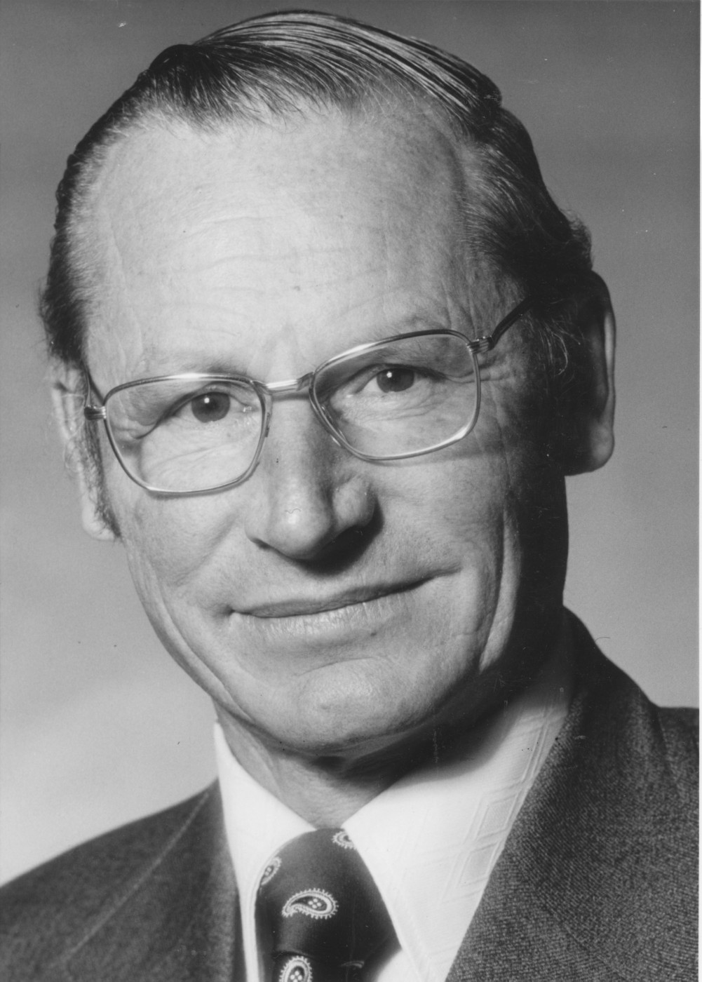 Sir George Chapman in 1981. This photograph was printed in the May 12, 1981, edition of the 'Leader'.